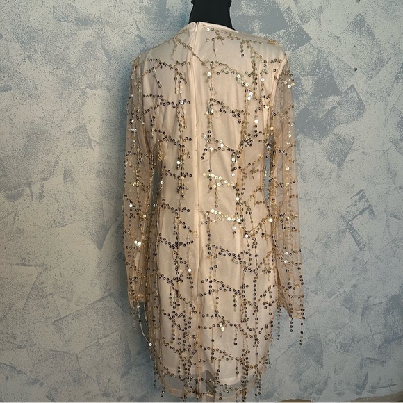 Pretty Little Thing Pink Long Sleeve Midi size 14 (L) - Picture 4 of 6